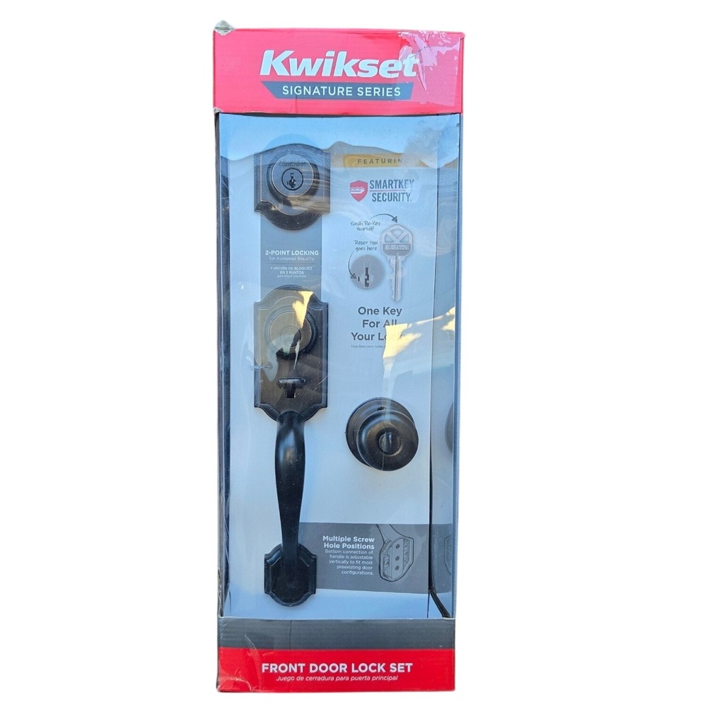 Kwikset Montara Single Cylinder Door Handset Juno Entry Knob Venetian Bronze